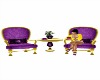Purple Gold Chat Chair 