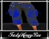 Glow Cargo Pants Blue