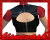 Red/Black Leather Top