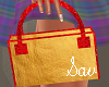 Gold/Red Handbag