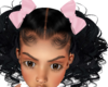 Pink Bow Curly Pigtails