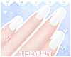 [T] Plain nails White