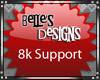 {B} 8k Support Sticker