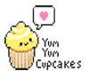 *Chee: yum yum cupcake