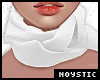 N: White Neck Scarf