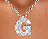 G Letter Silver Necklace