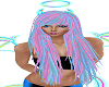 Pink Blue Rave Hair