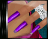 P~ Purple Diamond Nails