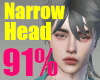 !✔91% narrow head