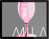 MB: MOET PINK GLASS RH