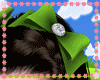 KIDS GREEN DOUBLE BOW