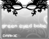 Green eyed babe STICKER