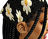 black floral head scarf