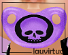 Kids skull paci purple