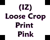 (IZ) Crop Print Pink