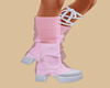 Sock  Heels Pink & Grey