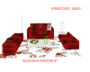 red holiday furniture