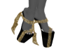 Blk/Gold Knife Heels
