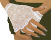 {D}White Lace Gloves