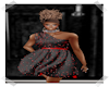 black and red party dres