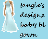 baby blue satin gown