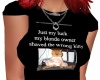 Shaved  Wrong Kitty Tee