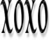 black XOXO sign