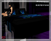 neon blue&black bed