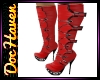 (DS) stud toe boot red