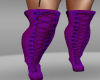 purple leather boots