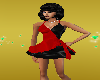 black red party dress