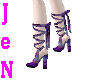 Purple long heels