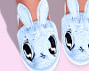 Blue bunny slippers