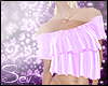 *S Summer Frill Top Purp