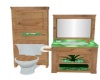 wooden  bathroom