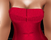 Red strapless mini dress