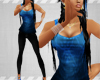 [ED] blue top black jean