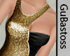 Vestido Preto c/ Dourado