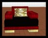 Red/Blk/Gld Single Chair
