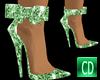 CD Green Bow Heels