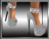 A^Grey Lace Heels