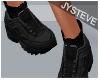 ♋.Black Shoes W/Socks