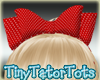 Red N White Dots Bow
