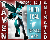 SHINY TEAL HORSE TAIL!