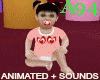 Girl toddler with sounds