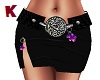 K. Black Buckle Skirt