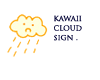 Kawaii Cloud Sign [sad]