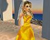 yellow Wedding gown