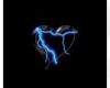 Blue Lightning Heart
