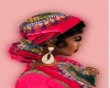pink dashiki turban